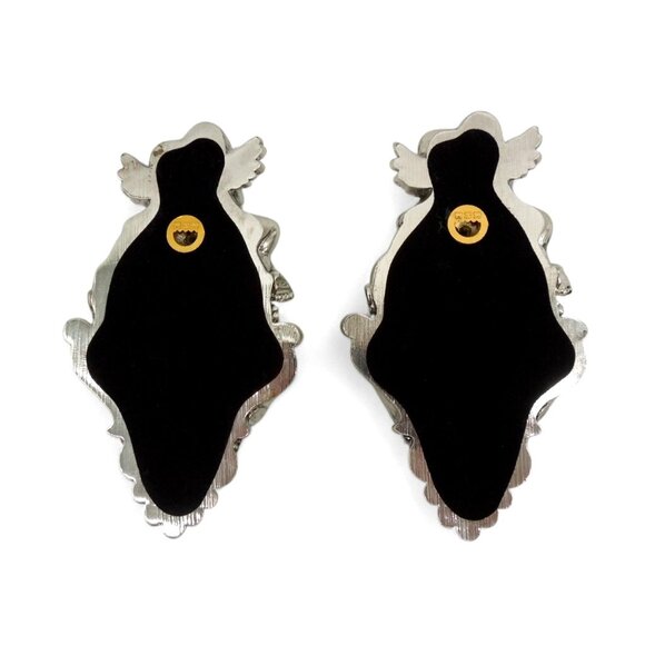 Holy Water WALL FONT silver resin cherub angel Set Victorian Inspired 5.1" - Picture 8 of 11